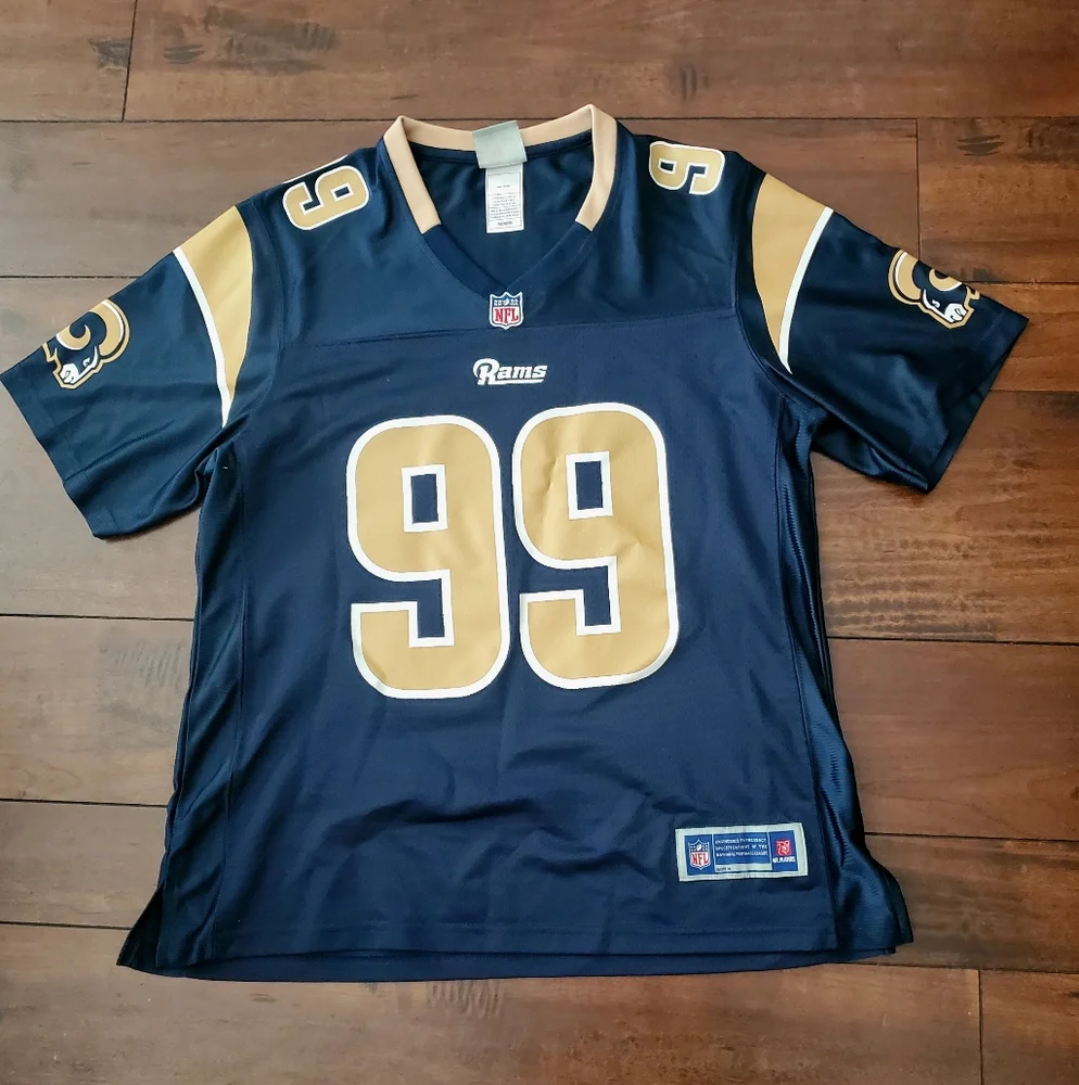 Los Angeles Rams Navy and Gold Jersey DONALD 99 MEDIUM - Picture 4 of 11